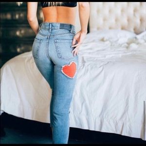 Revice denim red heart jeans